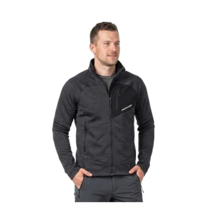 Férfi bélelt túrázó pulóver cipzárral NORTHFINDER JULISTE-270blackblack