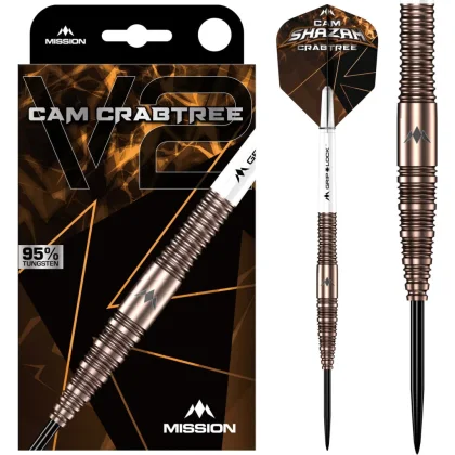 Dart szett steel Mission Cam Crabtree V2 24g, 95% gravírozott
