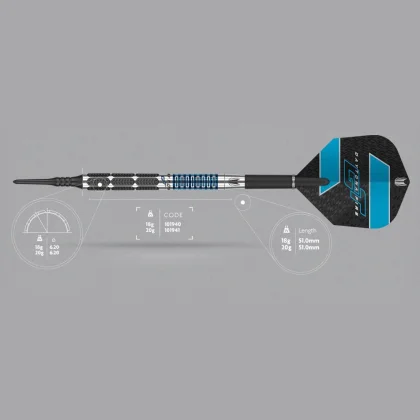 Darts szett TARGET soft, 18g, Daytona Fire GT10, 95% wolfram