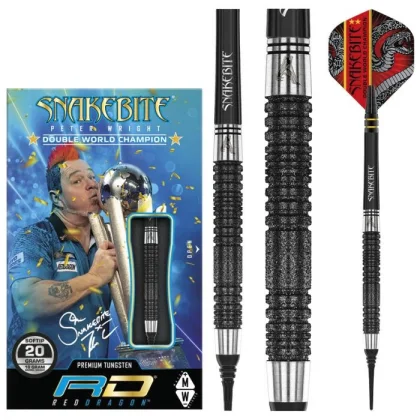 DART SZETT RED DRAGON PETER WRIGHT SNAKEBITE DOUBLE WORLD CHAMPION SPECIAL EDITION, SOFT 20g
