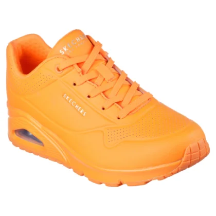 Női szabadidőcipők SKECHERS Uno Night Shades neon orange