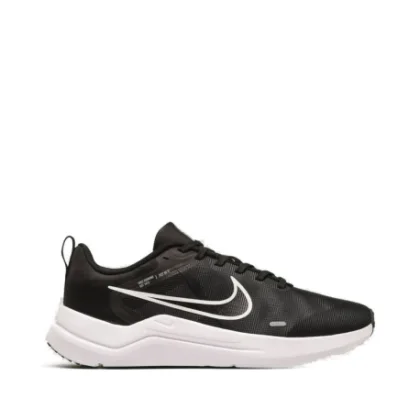 Férfi sportcipők (edzőcipők) NIKE Downshifter 12 black dark smoke grey pure platinum white