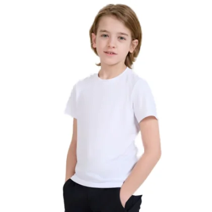 Fiú edzőpóló rövid ujjú 4F JUNIOR TSHIRT FNK M1438-10S-WHITE