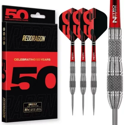 Dart nyíl steel Red Dragon Darts 50 Years - Grizzly 4 25g 90%