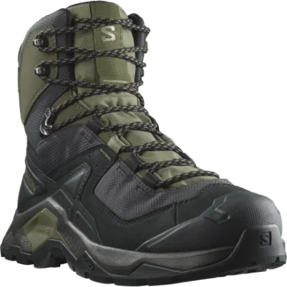 Férfi bokáig érő túracipő SALOMON Quest Element GTX M black deep lichen green olive night