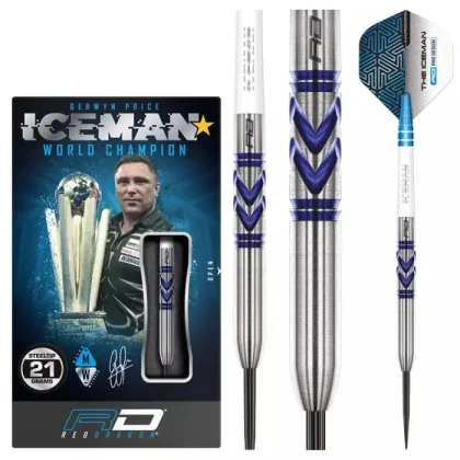 DART SZETT STEEL RED DRAGON GERWYN PRICE AVALANCHE-PRO, 23g 90% gravírozott