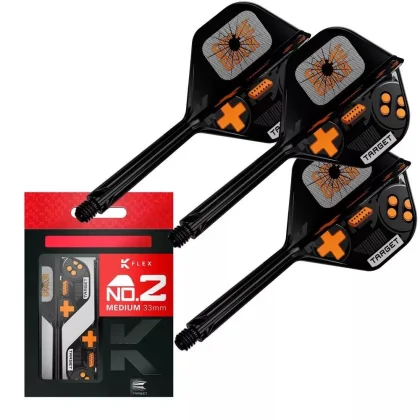 Darts integrált tollszár Target K-Flex Game Over, No2 toll és hosszú szár