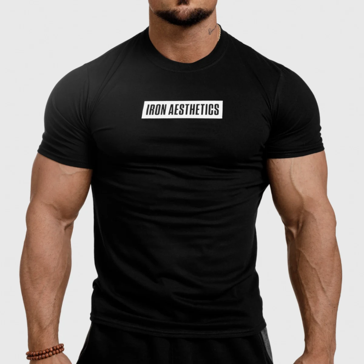 Férfi fitness póló Iron Aesthetics Boxed, fekete · záber 1