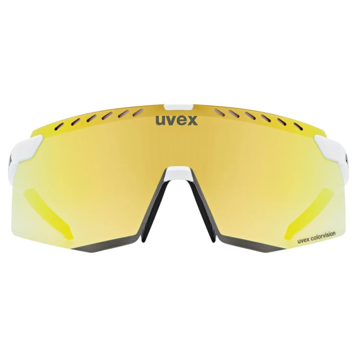 Kerékpáros napszemüvegek UVEX brýle Pace Stage CV white matt mir. gold · záber 3