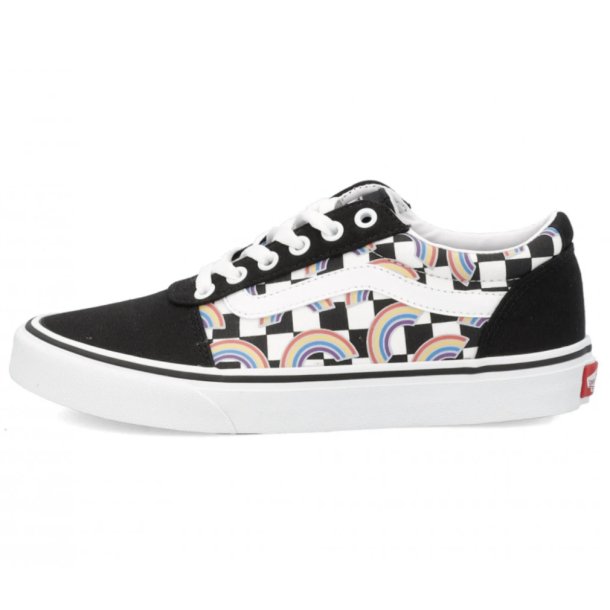 Női szabadidőcipők VANS WM Ward Rainbow Checkerboard multi white · záber 4