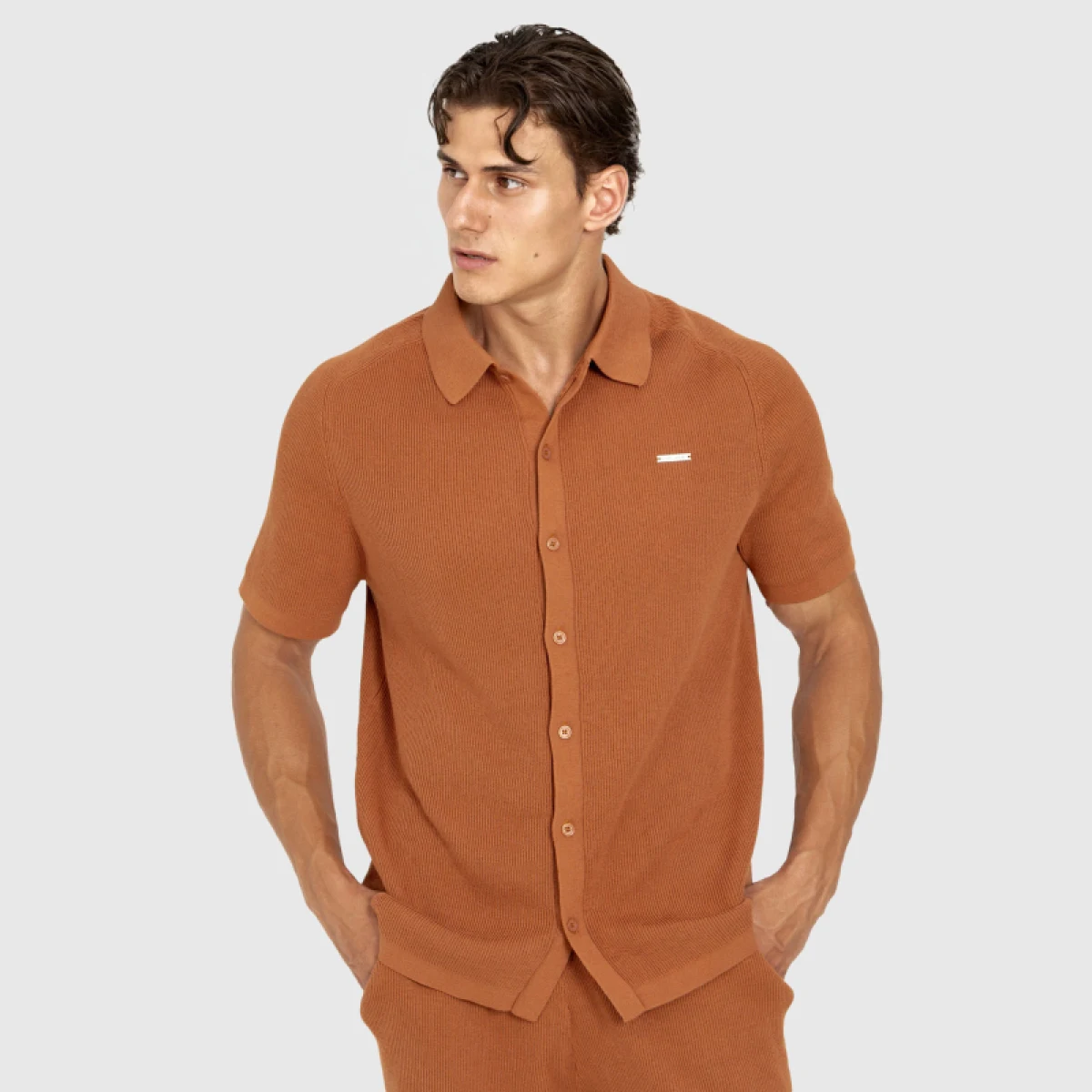 Férfi kötött ing Iron Aesthetics Vibe, rusty · záber 3