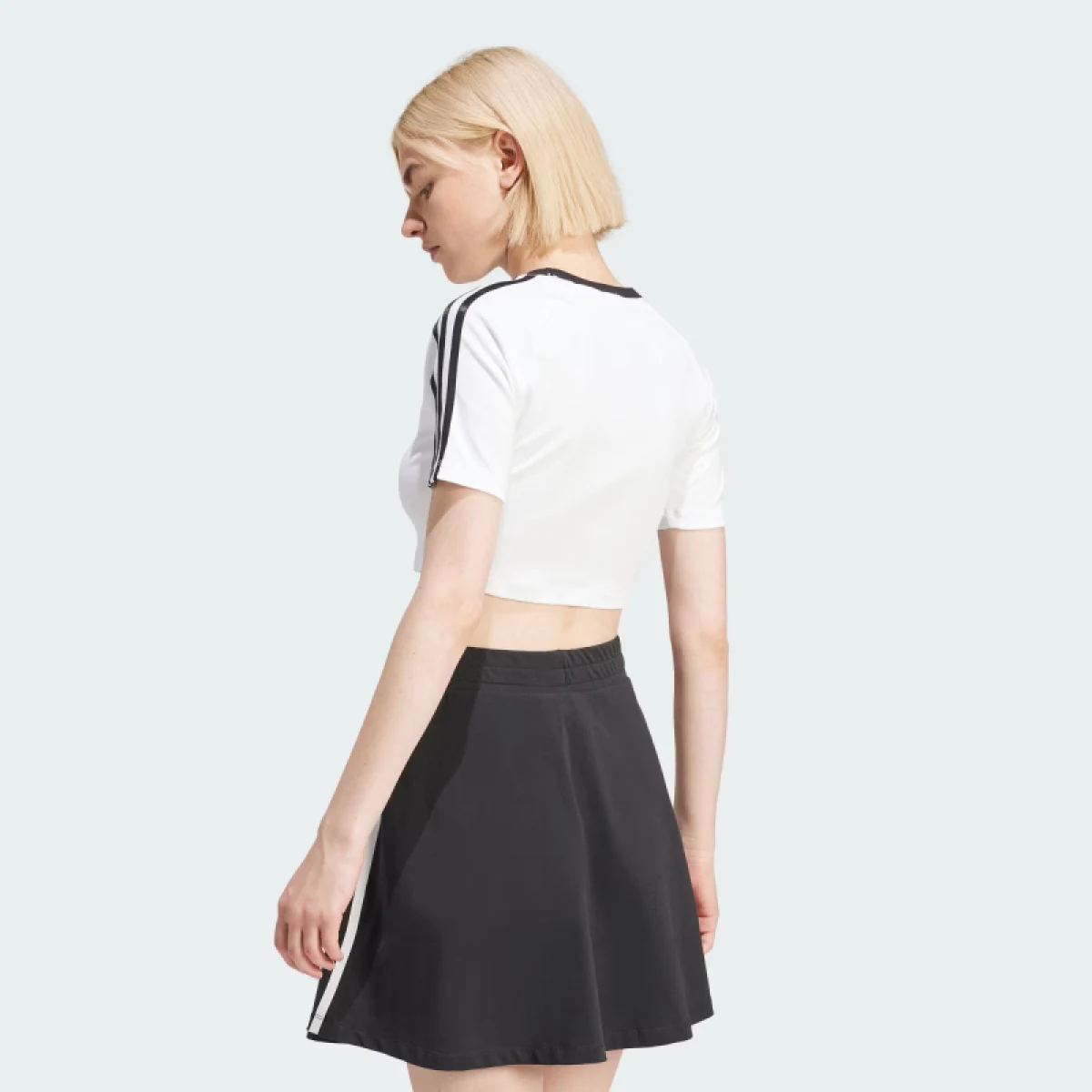 Női rövid ujjú póló ADIDAS ORIGINALS 3 S BABY TEE-BLACK · záber 4