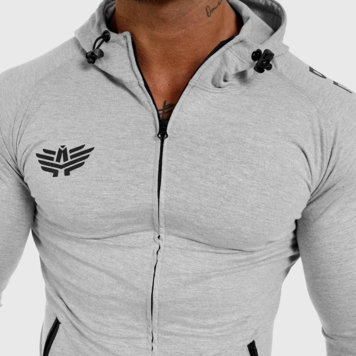 Férfi Slim Fit pulcsi Beyond the Future, szürke · záber 5