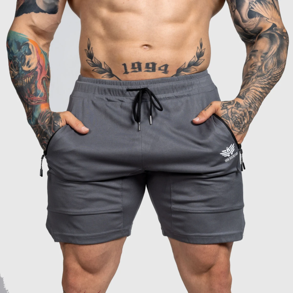 Sportos short Iron Aesthetics Lightning, sötétszürke · záber 5