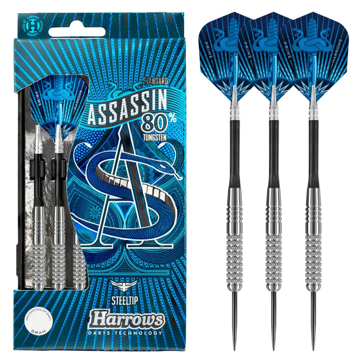 Dart szett Harrows steel 25g Assassin, 80% · záber 10