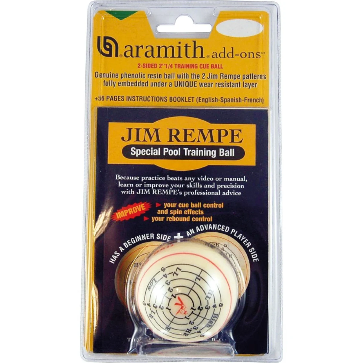 Aramith Jim Rempe training pool ball 57.2mm · záber 1