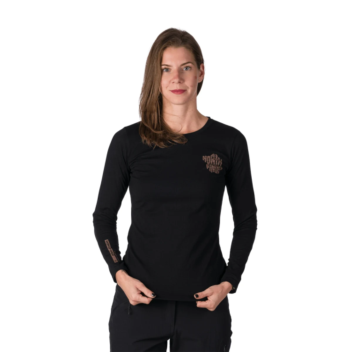 Női túrázó hosszú ujjú póló NORTHFINDER HAILIE-269black · záber 3