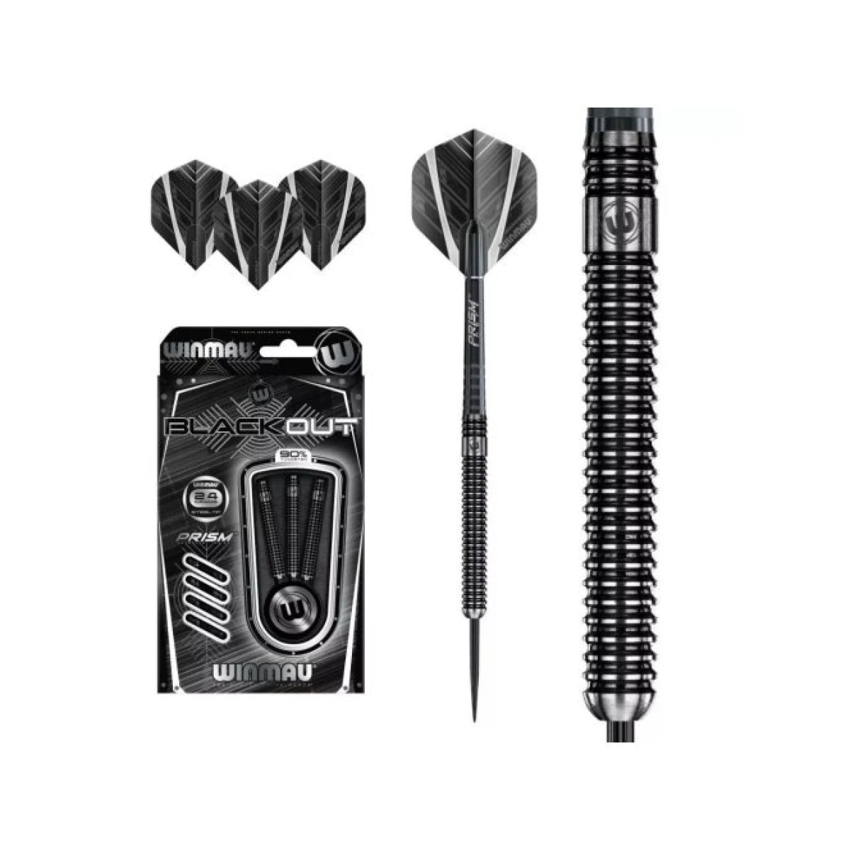 Dart szett Winmau steel BLACK OUT 90% 26g · záber 2
