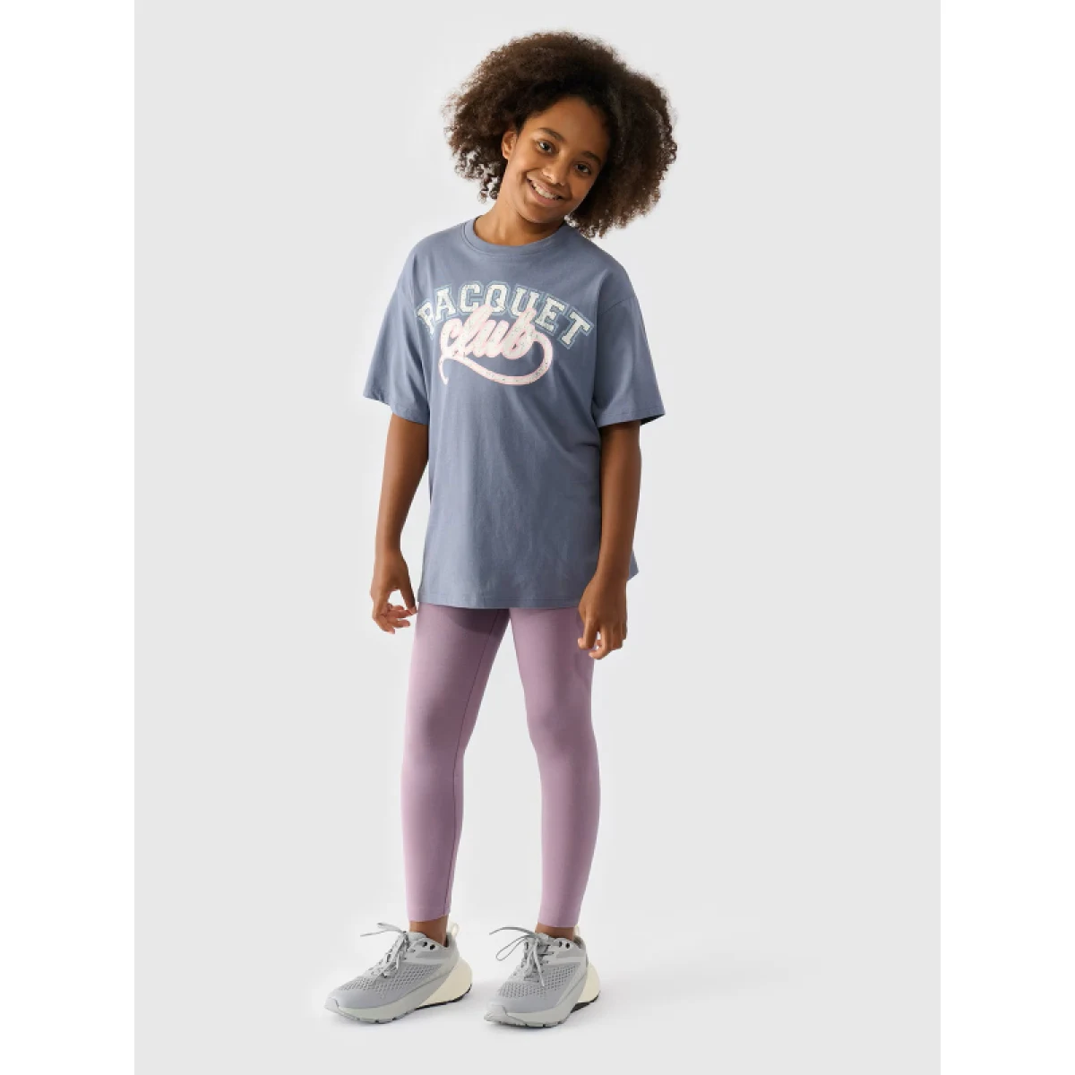 Lány leggings 4F JUNIOR TIGHTS-JWMM00TTIGF178-51S-VIOLET · záber 2