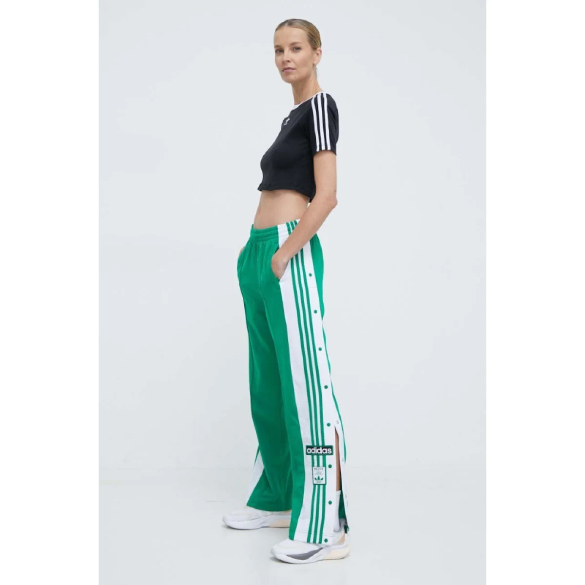 Női rövid ujjú póló ADIDAS ORIGINALS 3 S BABY TEE-BLACK · záber 11