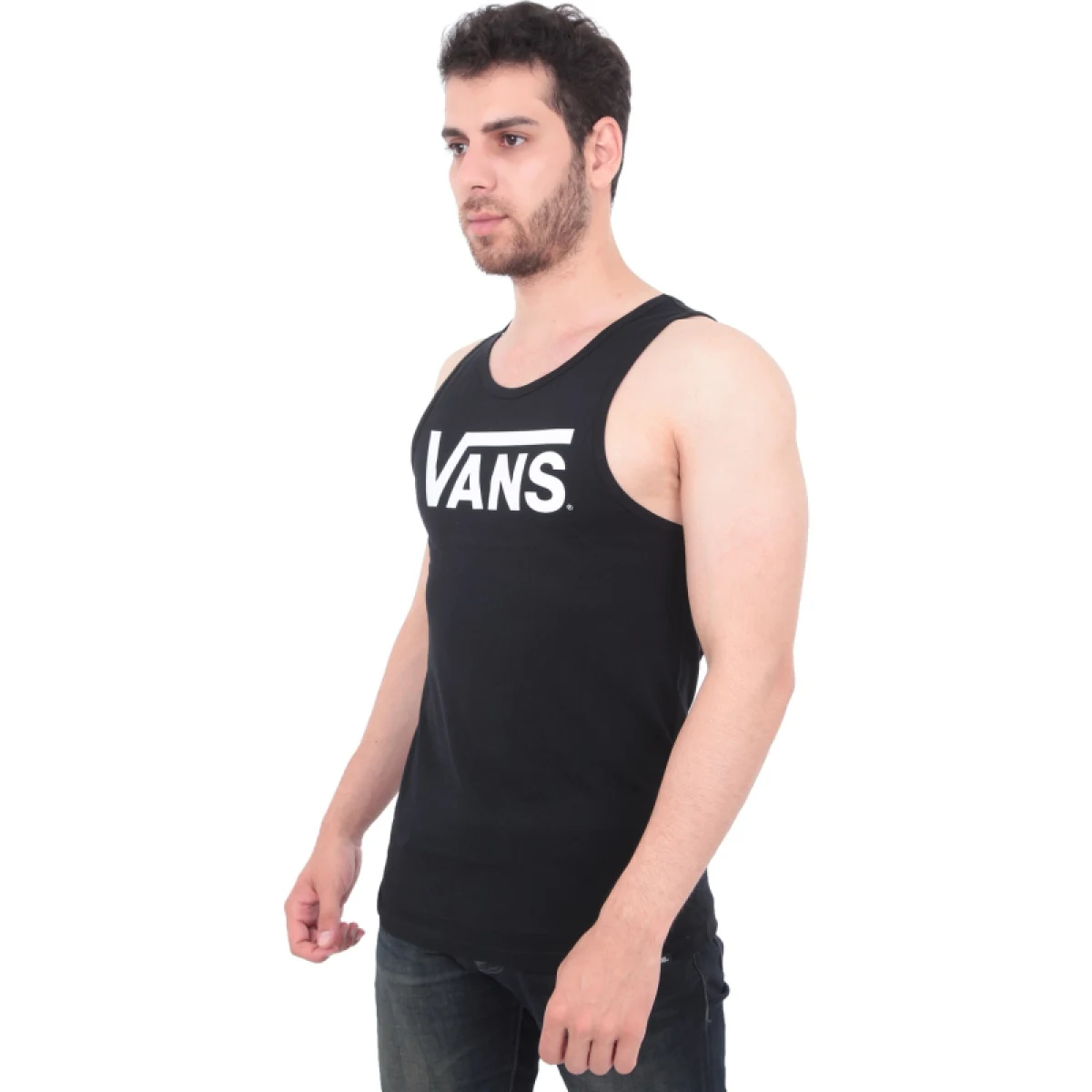 Férfi rövid ujjú póló VANS CLASSIC TANK-BLACK-WHITE · záber 2