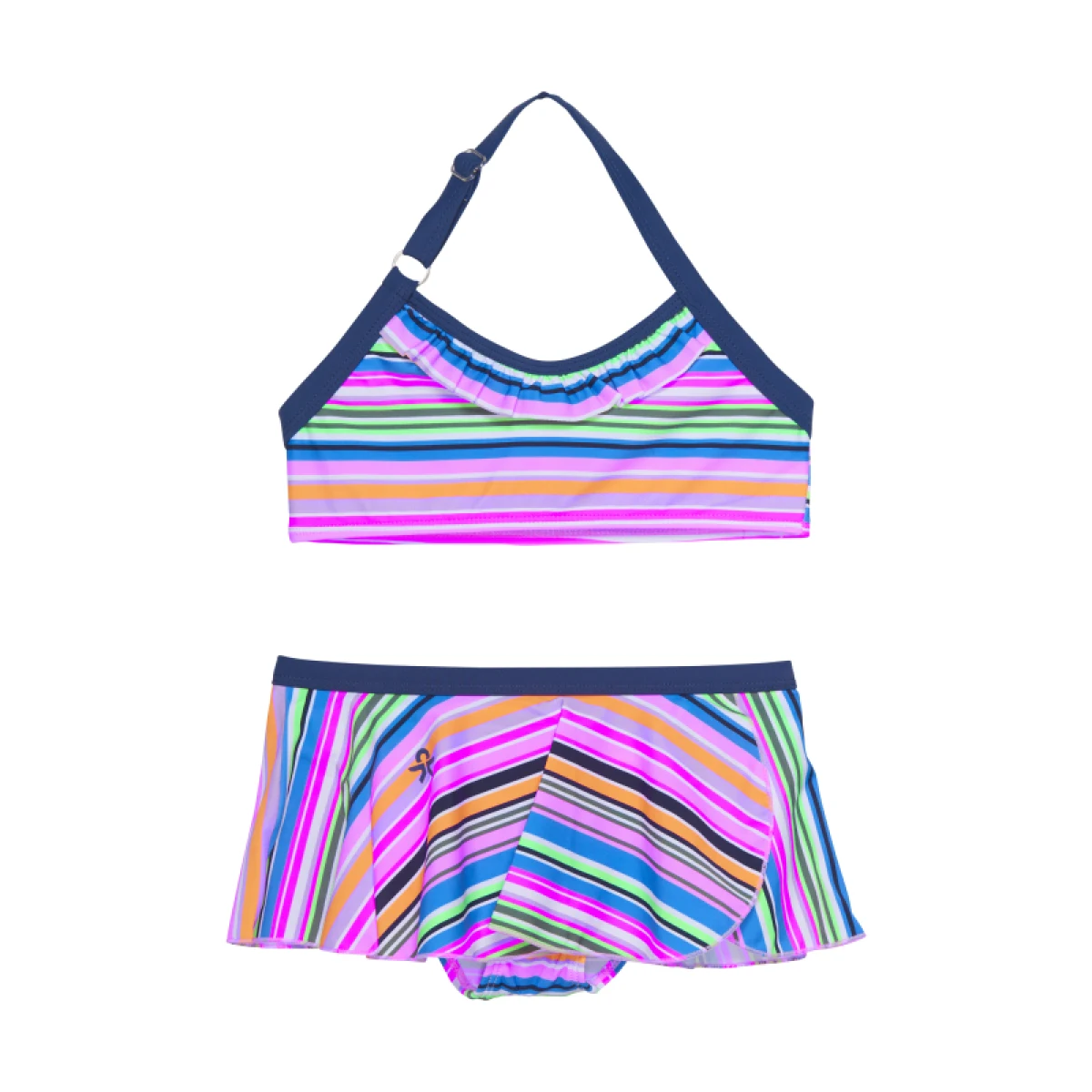 Lány fürdőruhák COLOR KIDS Bikini W. Skirt - AOP, azure blue · záber 2