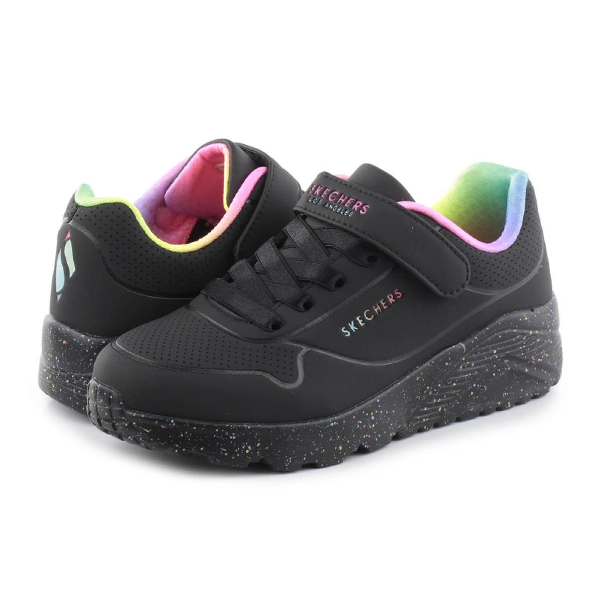 Lány szabadidőcipő SKECHERS Uno Lite Rainbow Specks K black multi rainbow · záber 4