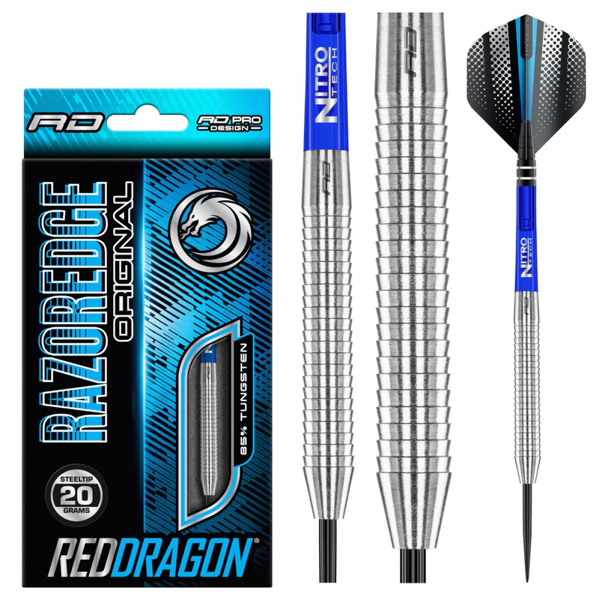 Dart szett Red Dragon steel Razor Edge 21g gravírozott · záber 1