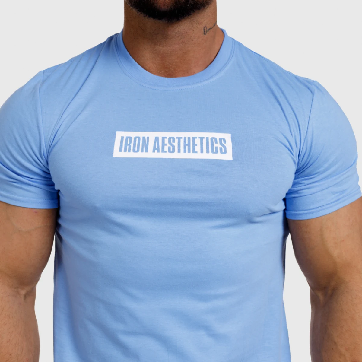 Férfi fitness póló Iron Aesthetics Boxed, kék · záber 4