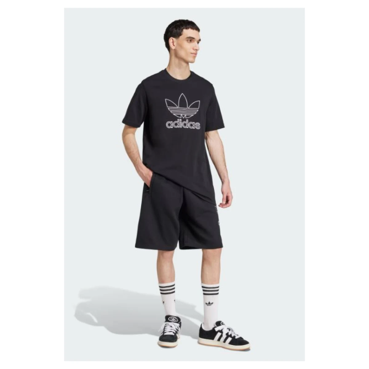 Férfi rövid ujjú póló ADIDAS ORIGINALS OUTL TREF TEE-BLACK · záber 5