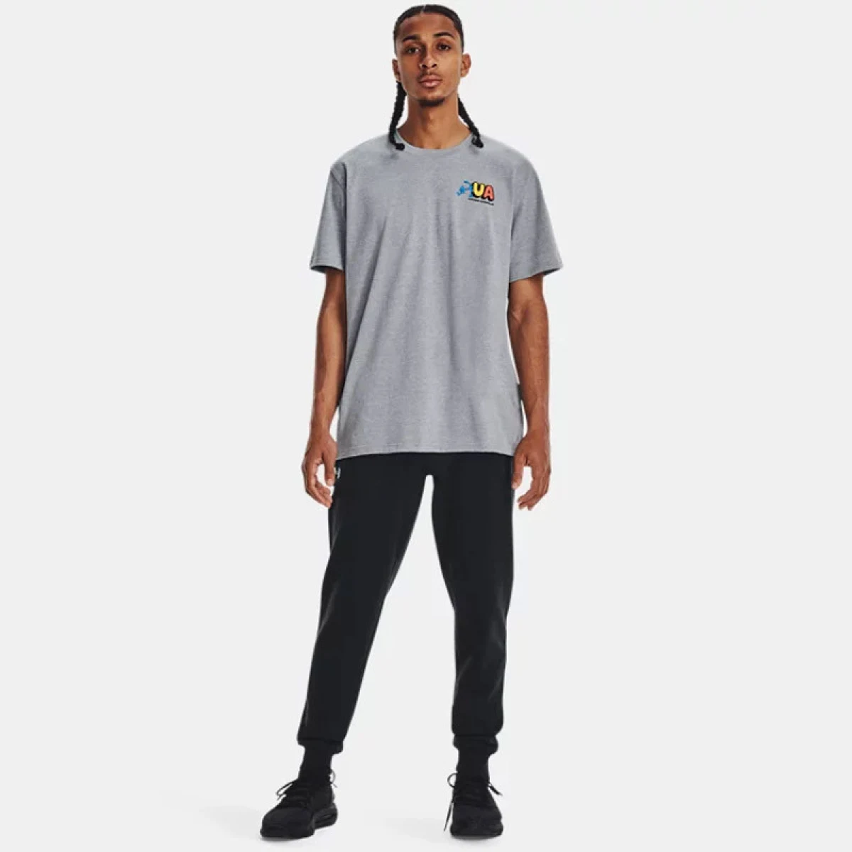 Férfi bélelt melegítőnadrágok UNDER ARMOUR UA Rival Fleece Joggers-BLK · záber 4