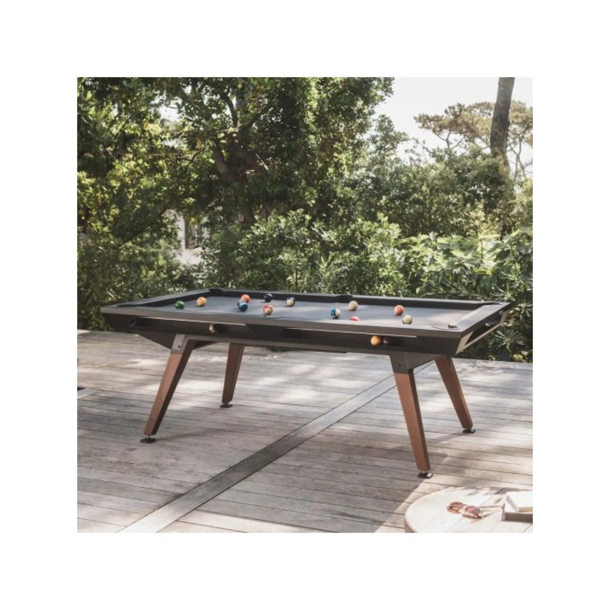 pool biliárd asztal Cornilleau Origin 7' outdoor kültéri fekete (215 x 120cm) étkezőfedlappal · záber 2