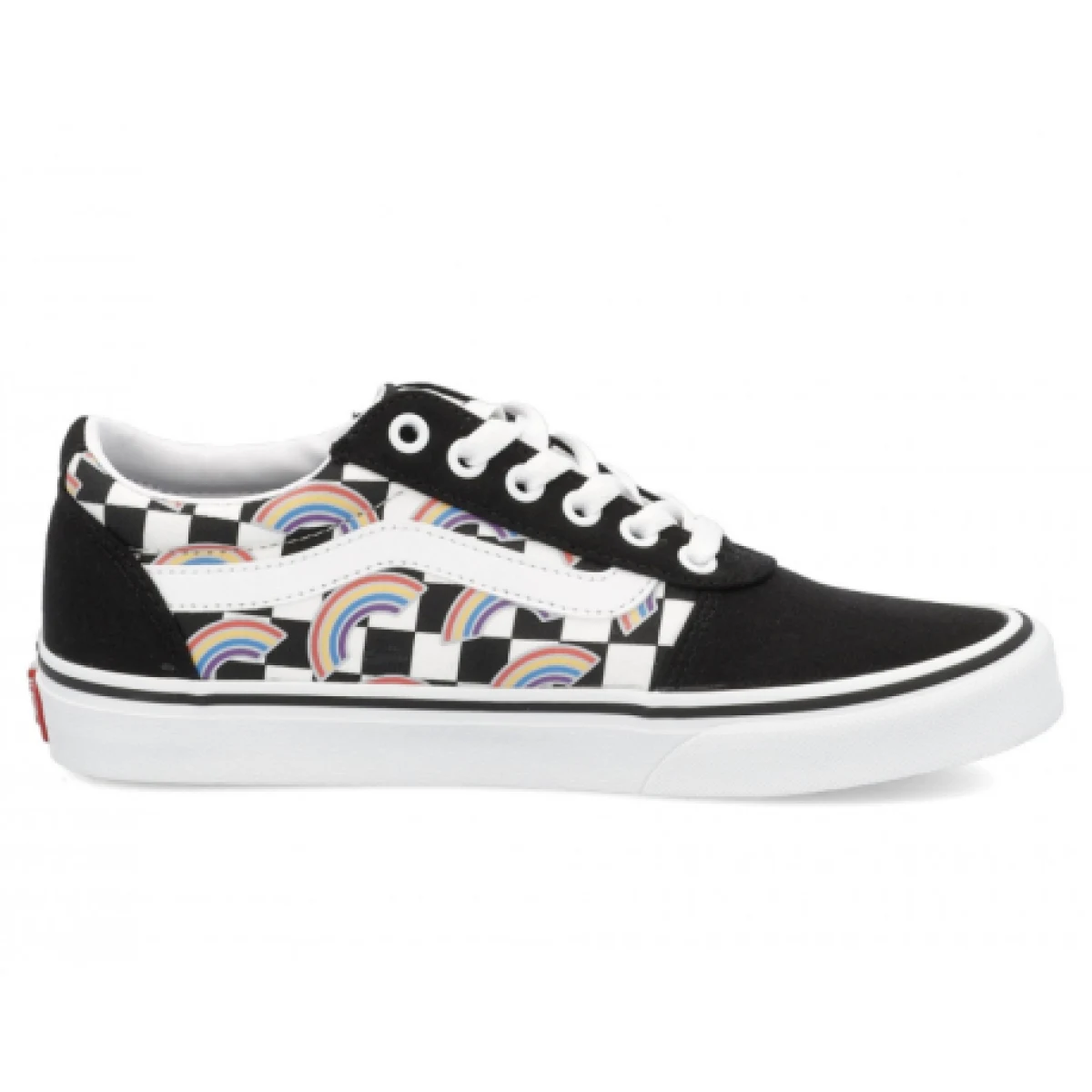 Női szabadidőcipők VANS WM Ward Rainbow Checkerboard multi white · záber 1