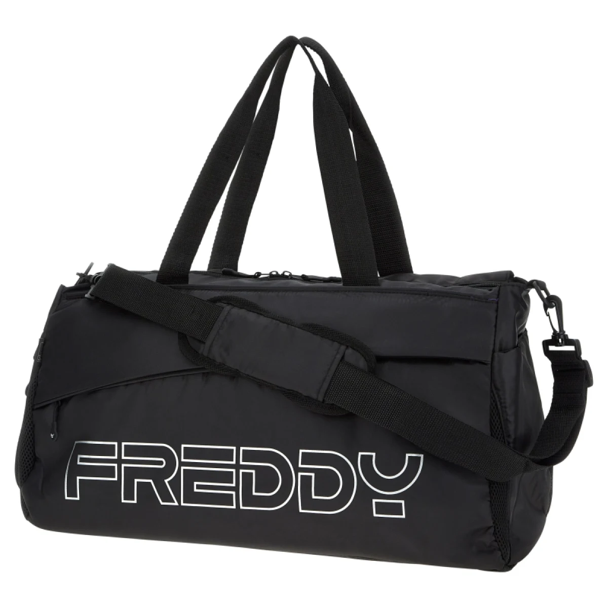 Női utazótáska FREDDY Duffel bag with maxi print-Black · záber 2