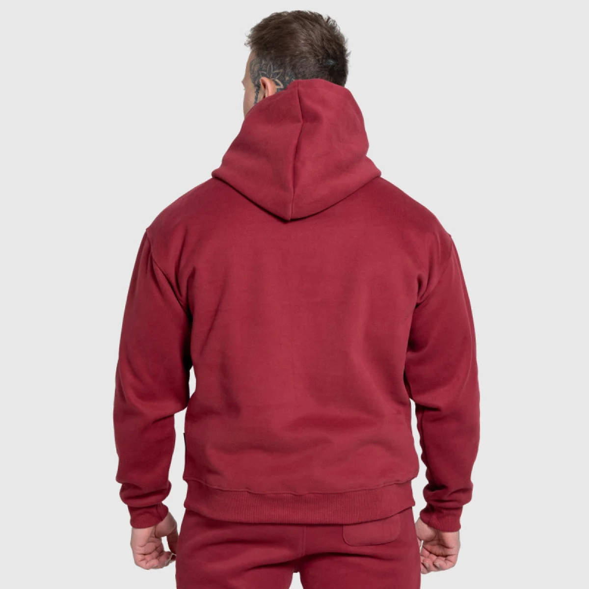 Oversized pulcsi Iron Aesthetics ASTHX, bordó · záber 3
