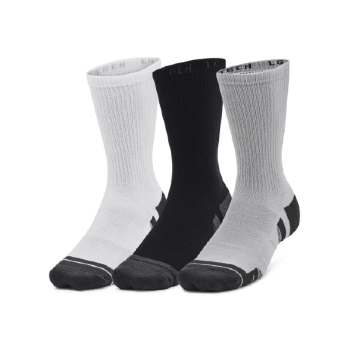Zoknik UNDER ARMOUR 3 PACK-UA Performance Tech Crew-GRY - Počet kusov: 3 ks · záber 1