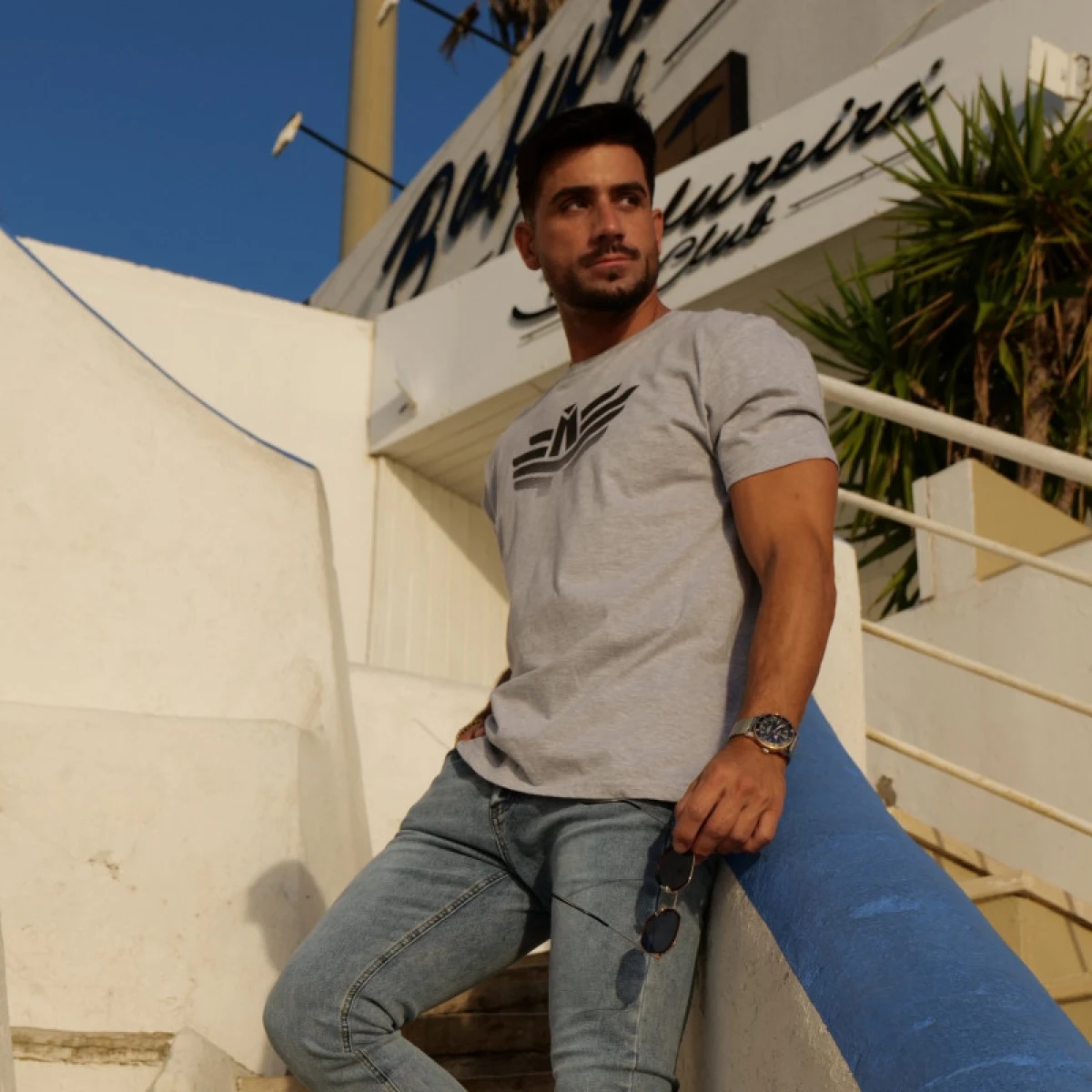Férfi sportpóló Iron Aesthetics Break, szürke · záber 4