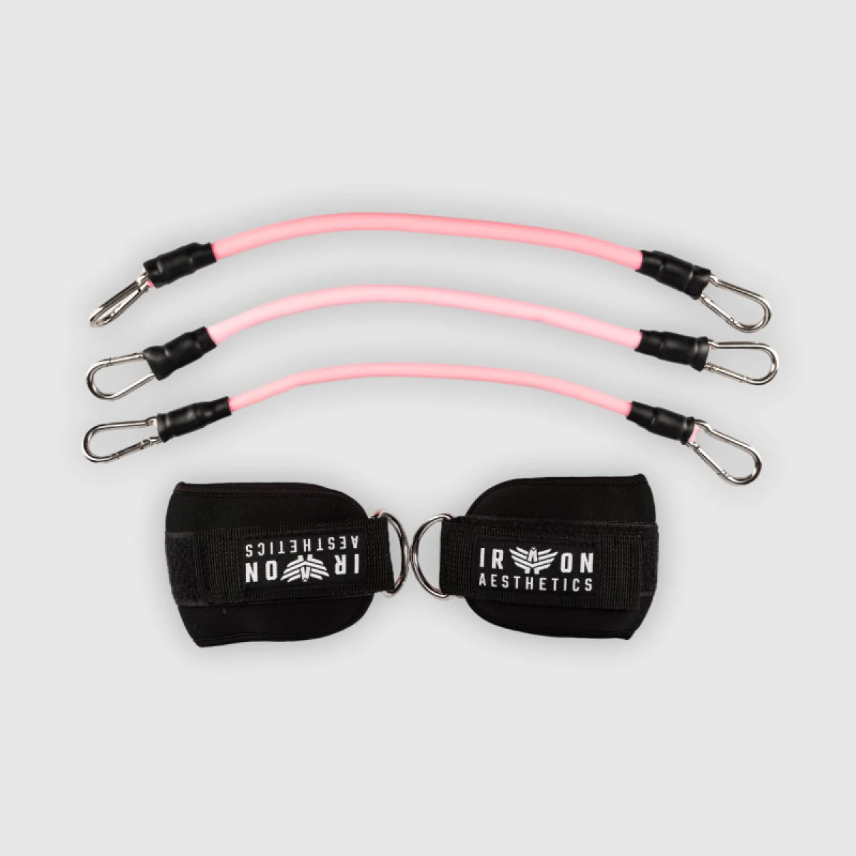 Ellenálló gumi készlet Iron Aesthetics Ankle Bands, rózsaszín · záber 2