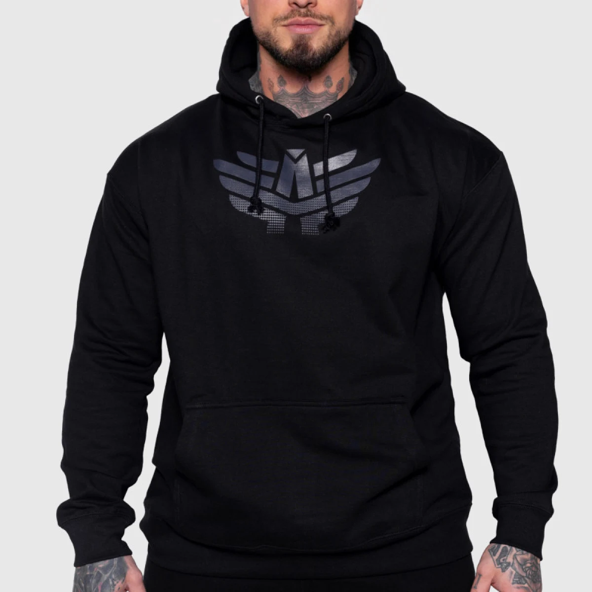 Férfi kapucnis pulóver Iron Aesthetics Apex, fekete · záber 2
