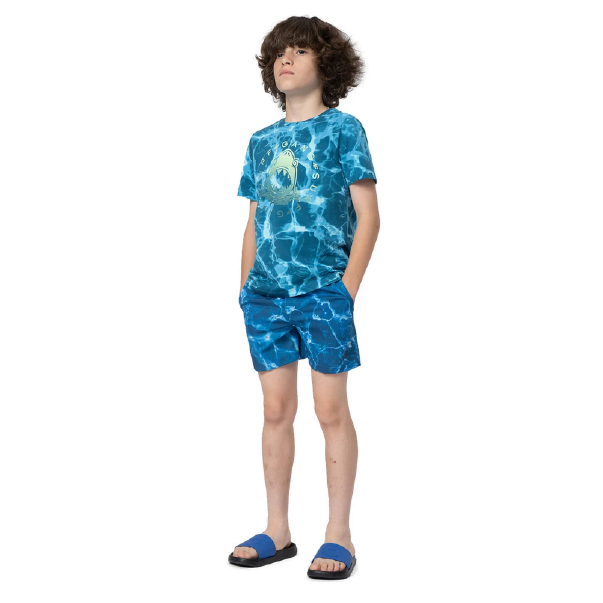 Fiú úszónadrágok 4F JUNIOR BOARD SHORTS M046-95A-MULTICOLOUR 5 ALLOVER · záber 2