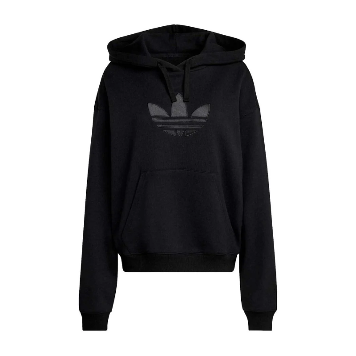 Női kapucnis pulóver ADIDAS ORIGINALS TREFOIL HOODIE BLACK · záber 5