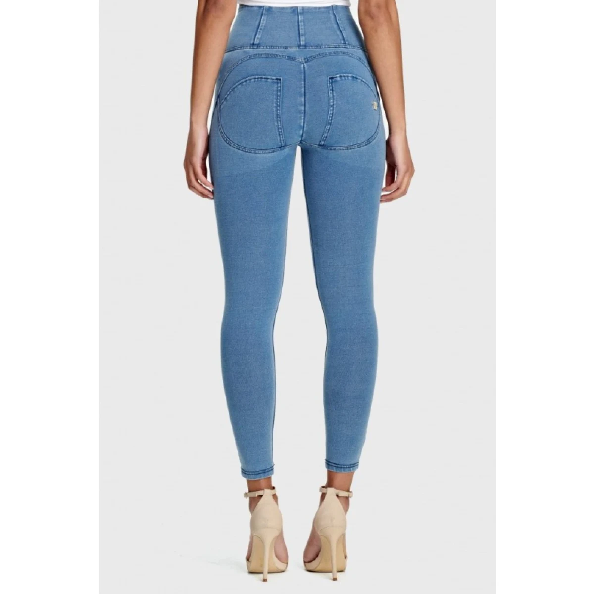 Női jeggings nadrág FREDDY WR.UP® skinny high waist push up jeggings in organic fabric-Blue · záber 4