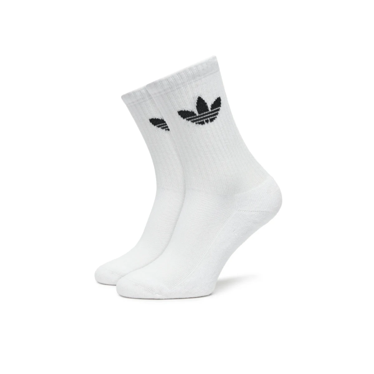Zoknik ADIDAS ORIGINALS 3 PACK-CusTre Crw Sck WHITE BLACK · záber 2
