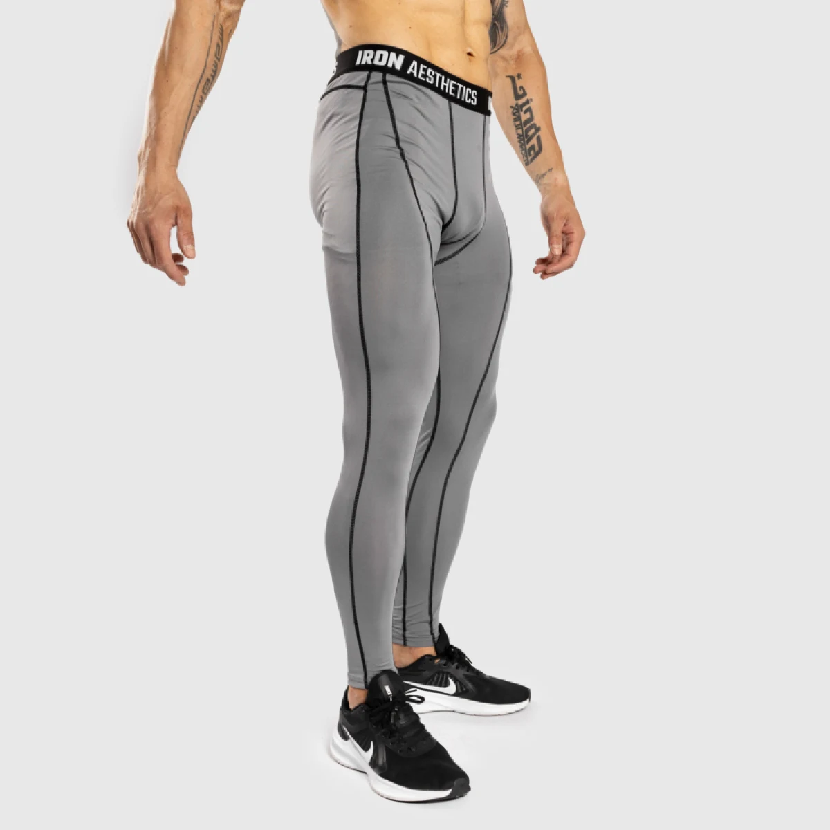 Férfi sportleggings Iron Aesthetics Dry Cool, szürke · záber 3