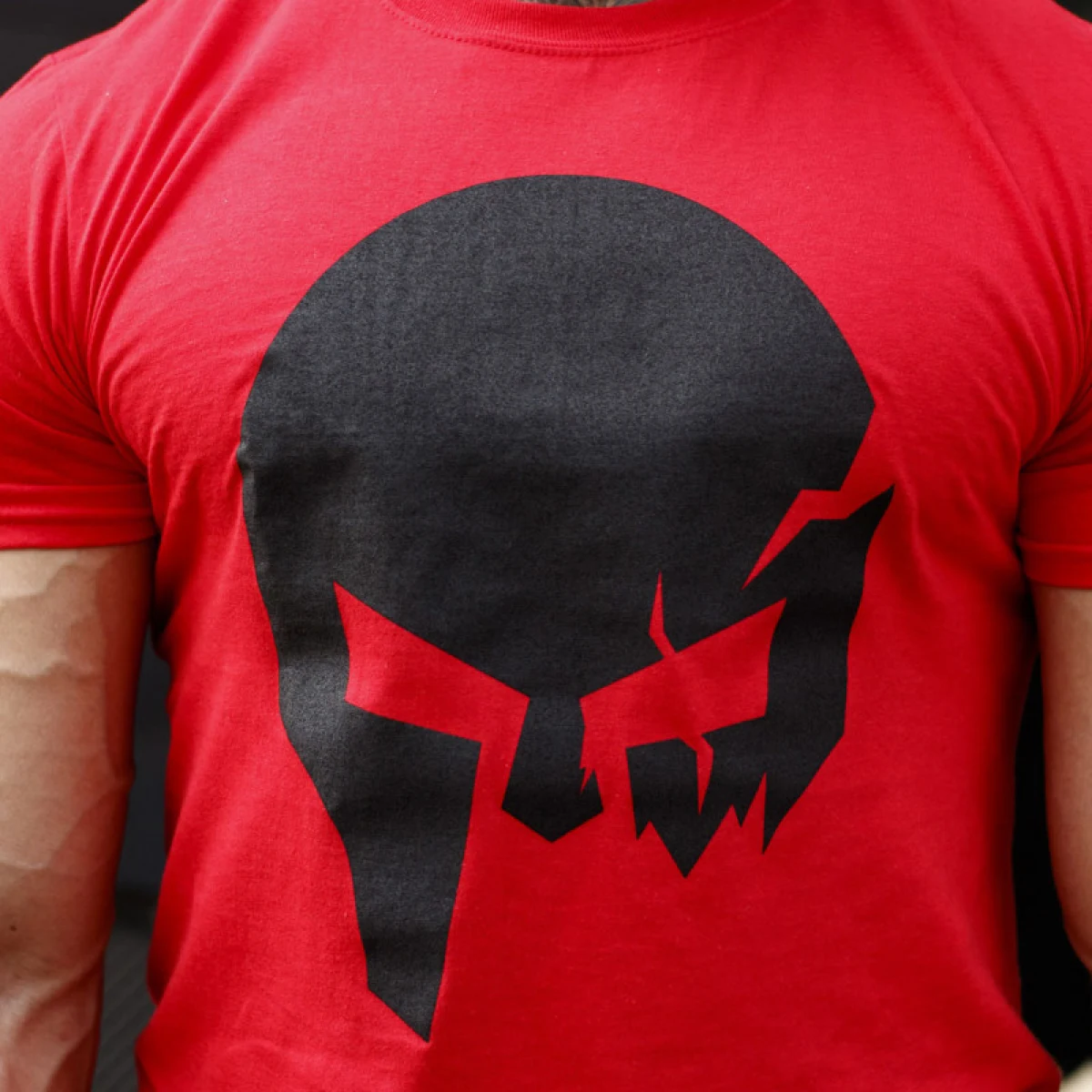 Ultrasoft póló Iron Aesthetics Skull, piros · záber 5