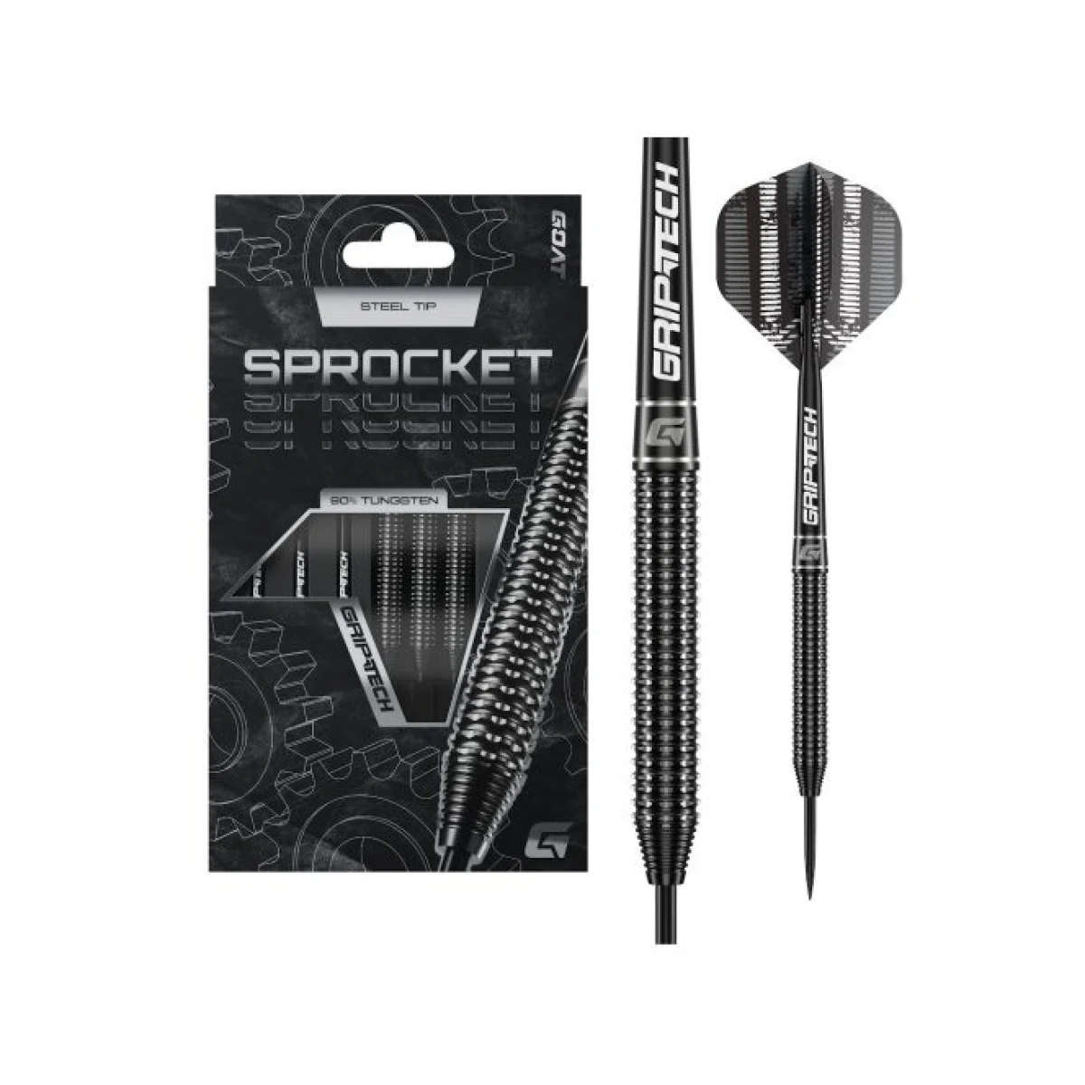 Darts szett GOAT Sprocket steel 23g 90% gravírozott · záber 2