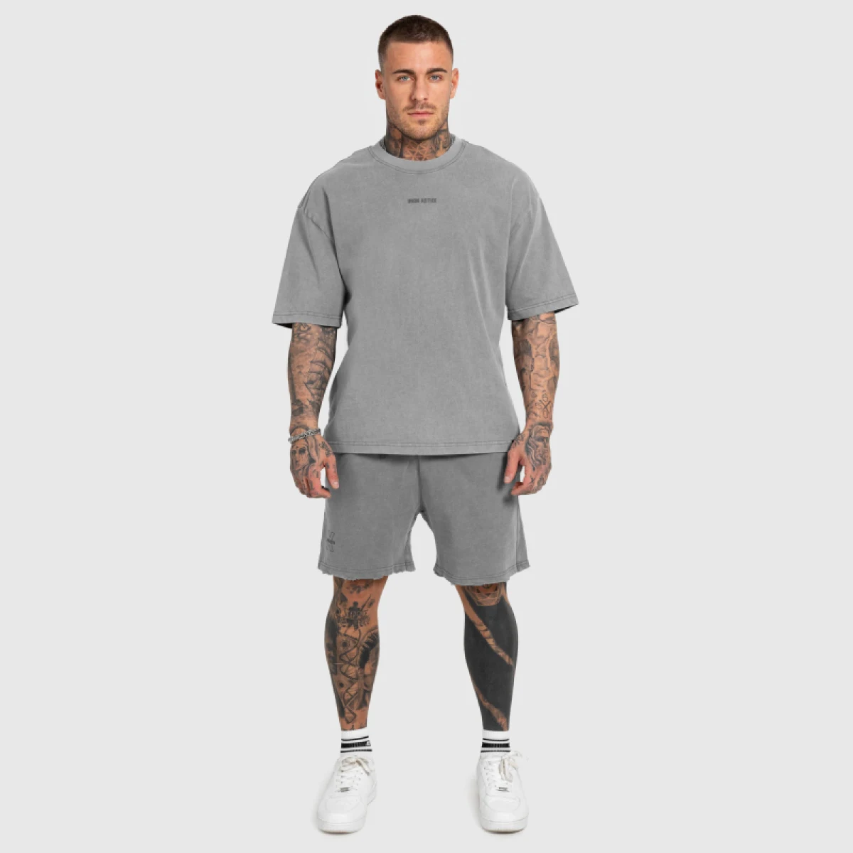 Férfi póló Iron Aesthetics X Washed, szürke · záber 5