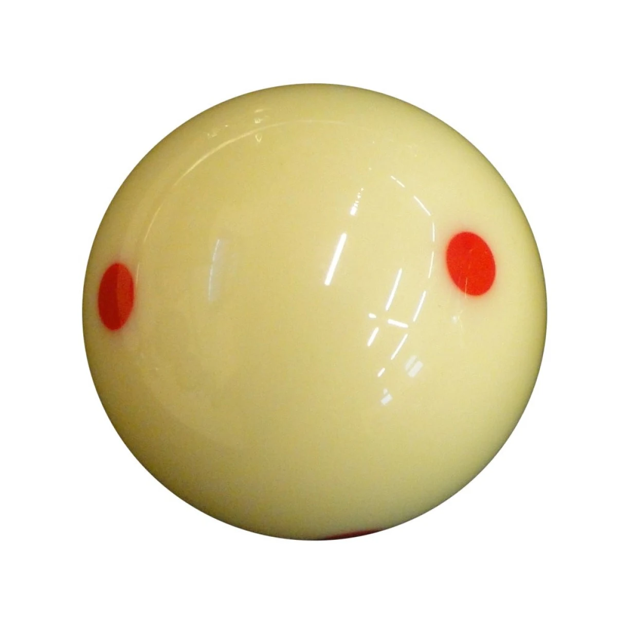 Golyó Pool Fehér 57,2 mm normál méretű, PIROS ponttal,Aramith · záber 1