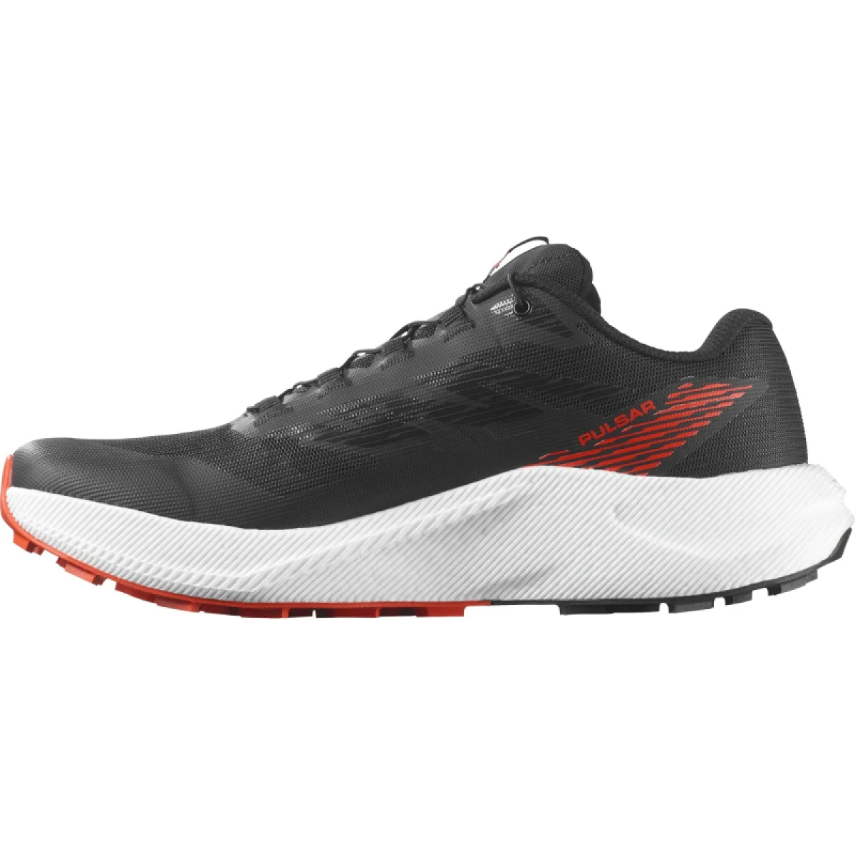 Férfi futó trail cipők SALOMON Pulsar M black white cherry tomato · záber 2