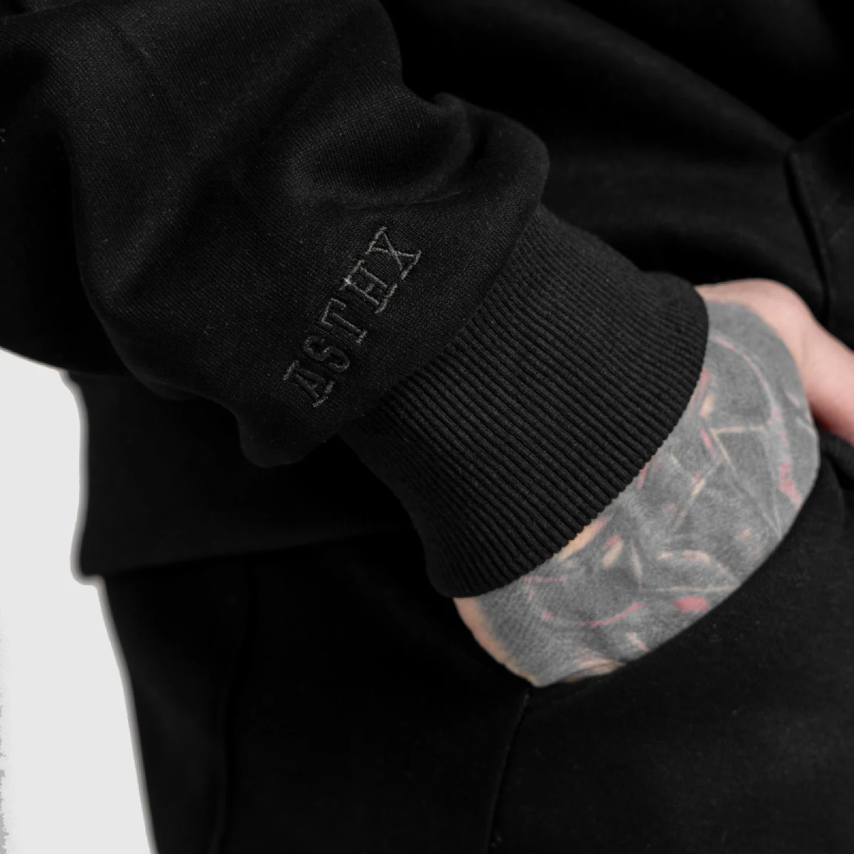 Oversized pulcsi Iron Aesthetics ASTHX, fekete · záber 5